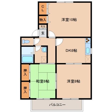 メゾンコスモスⅠ番館の物件間取画像